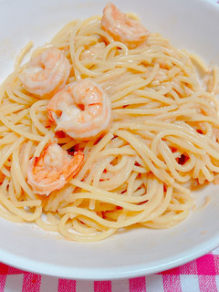 エビとタラコ濃厚クリームパスタ-レシピのメイン写真