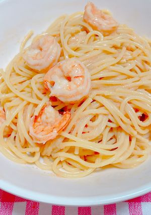 エビとタラコ濃厚クリームパスタ-レシピのメイン写真