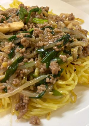 節約！あんかけニラ焼きそば-レシピのメイン写真