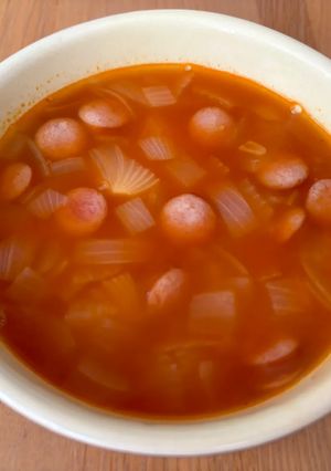 ケチャップで作るミネストローネ風！-レシピのメイン写真