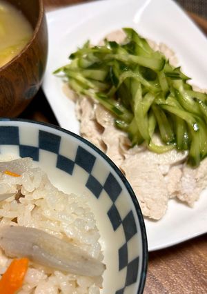 炊飯器で二品-レシピのメイン写真