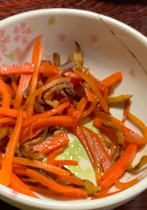 にんじんと椎茸炒め-レシピのメイン写真