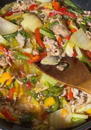 簡単！野菜と豚肉のあんかけ-レシピのメイン写真