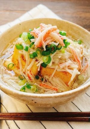 揚げずに簡単！厚揚げの揚げ出し豆腐☆きのこあん-レシピのメイン写真