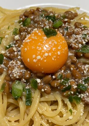 納豆パスタ-レシピのメイン写真