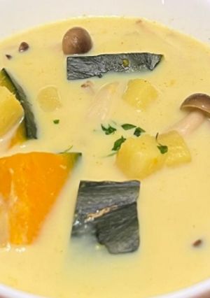 ごろっと野菜の豆乳カレースープ-レシピのメイン写真
