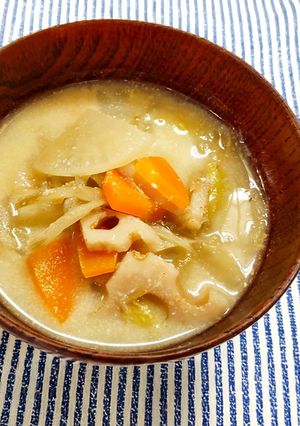 根菜のごまみそ汁-レシピのメイン写真