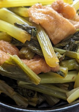 かぶの葉と油揚げの煮浸し-レシピのメイン写真