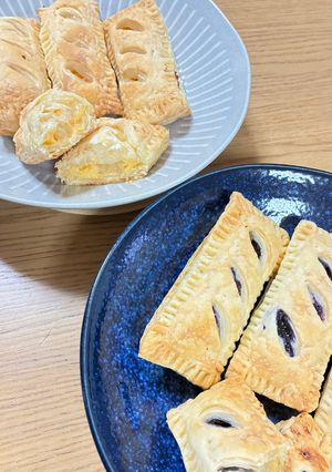 桃とブルーベリーのカスタードパイ-レシピのメイン写真