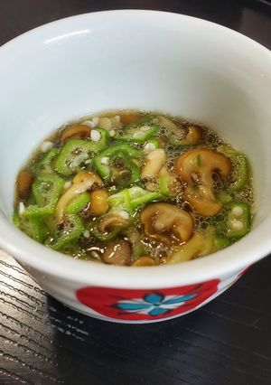 オクラとなめこの梅煮 冷凍可能-レシピのメイン写真