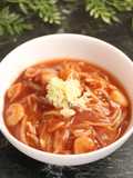 レンジで簡単！もやしエビチリ