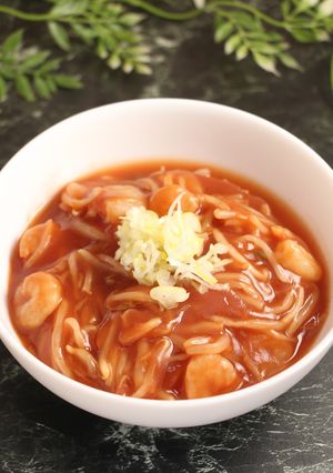 レンジで簡単!もやしエビチリ-レシピのメイン写真