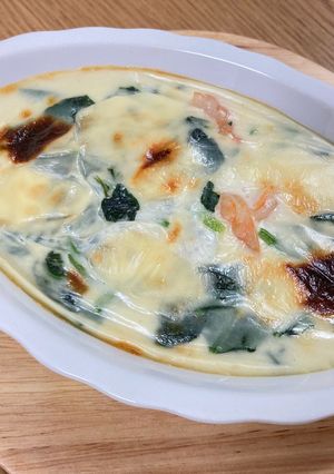ほうれん草とえびのグラタン-レシピのメイン写真
