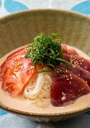 かつおとトマトのそうめん~腸活~-レシピのメイン写真