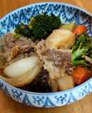 牛バラと野菜のオイスターソース炒め