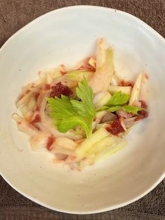 (健康づくり)セロリ梅和え-レシピのメイン写真
