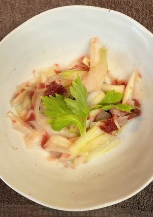 （健康づくり）セロリ梅和え-レシピのメイン写真