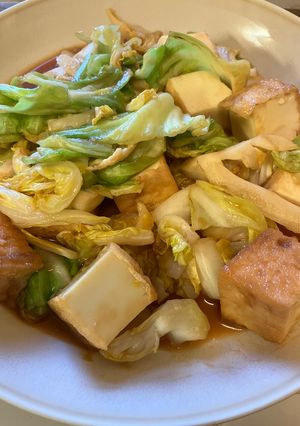 厚揚げとキャベツの味噌ケチャ炒め-レシピのメイン写真