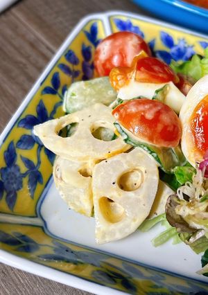 簡単おいしい！レンコンデリ風サラダ-レシピのメイン写真