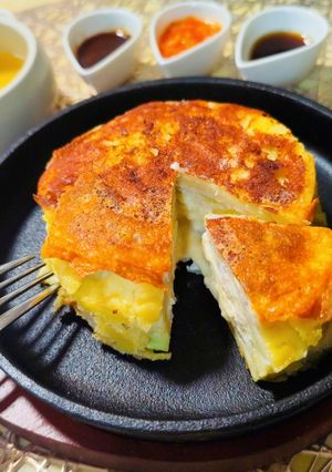 キャベツの洋風ミルフィーユお好み焼き-レシピのメイン写真