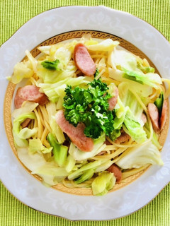 キャベツウインナーパスタ-レシピのメイン写真