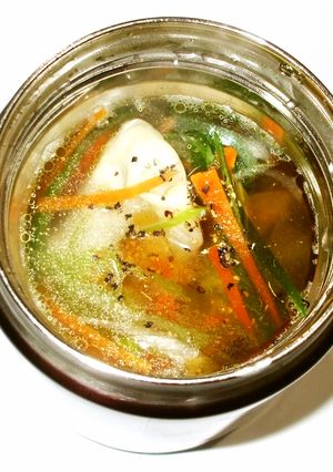 スープジャー♪簡単スープ餃子-レシピのメイン写真