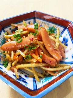 ウインナーのピリ辛きんぴらごぼう-レシピのメイン写真
