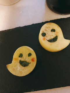 ハロウィンに♡さつまいもでおばけ-レシピのメイン写真