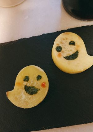 ハロウィンに♡さつまいもでおばけ-レシピのメイン写真