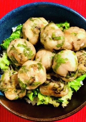 お肉ボール丼-レシピのメイン写真