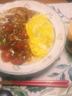 カレーライスにスクランブルeggをon-レシピのメイン写真