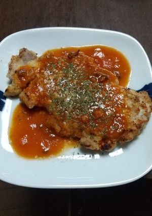 ポークソテー ～ミートソースがけ～-レシピのメイン写真