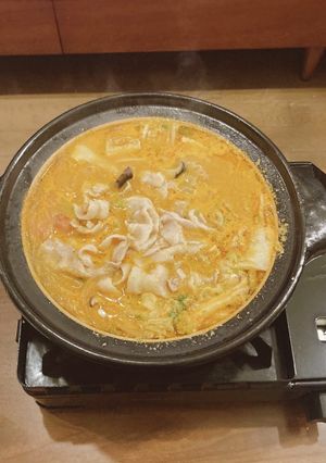 簡単!担々ごま鍋....のスープ-レシピのメイン写真