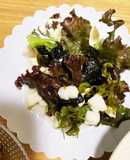 めかぶと豆腐と長芋のねばねばサラダ