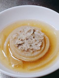 電気圧力鍋で作る玉ねぎの肉づめスープ-レシピのメイン写真