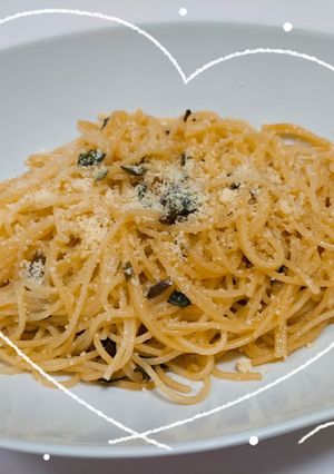 ニラ醤油入りのパスタ♡-レシピのメイン写真