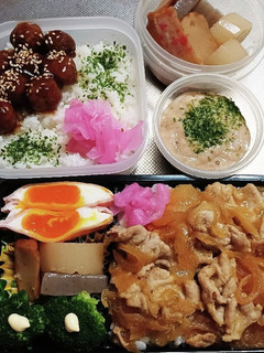 高校生息子&旦那弁当(11/1)-レシピのメイン写真