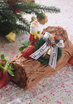 クリスマスのブッシュドノエル♫♬-レシピのメイン写真