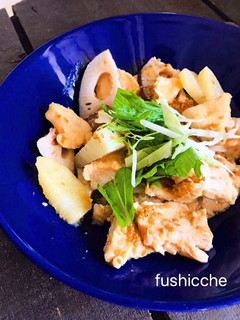 鶏肉と長芋レンコンの甘辛炒め-レシピのメイン写真