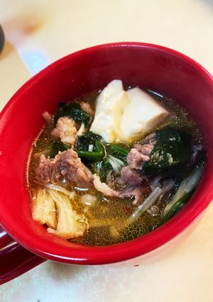 ピリ辛牛すじスープ-レシピのメイン写真