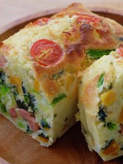 かぼちゃとほうれん草の簡単ケークサレ-レシピのメイン写真