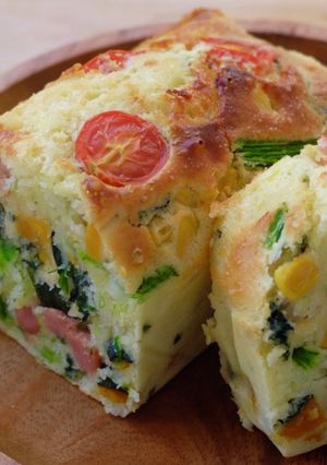 かぼちゃとほうれん草の簡単ケークサレ-レシピのメイン写真