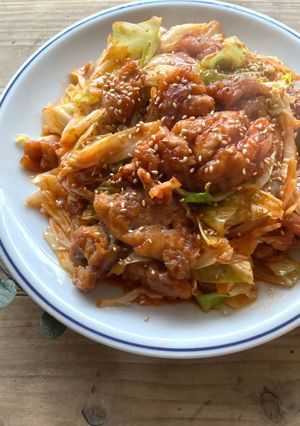 m豚とキャベツのヤンニョムチキン風-レシピのメイン写真