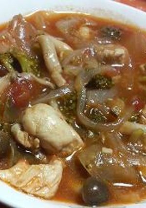 鶏肉とシメジのトマト煮込み-レシピのメイン写真