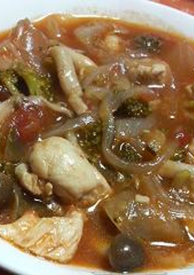 鶏肉とシメジのトマト煮込み-レシピのメイン写真
