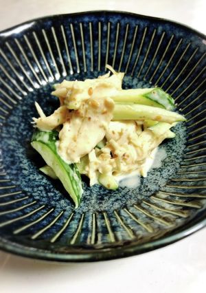 ササミときゅうりの胡麻ドレ和え-レシピのメイン写真