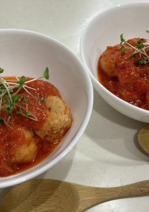 豆腐でヘルシー☆ミートボールのトマト煮-レシピのメイン写真