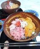 ウニ、甘海老、ネギトロ簡単海鮮丼