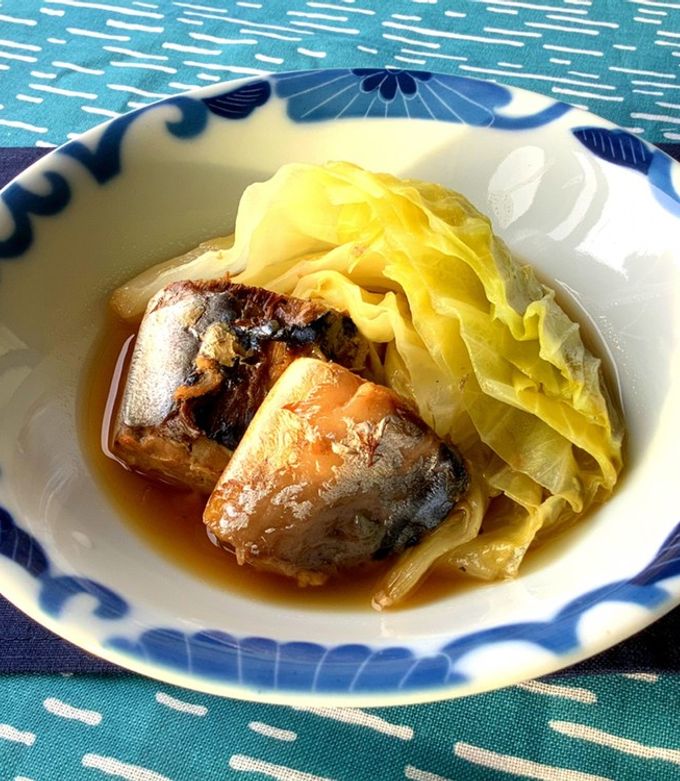 さば水煮缶とキャベツの煮物-レシピのメイン写真