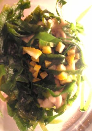 簡単：レンジ２分：鶏胸肉と葱の柚子蒸し-レシピのメイン写真